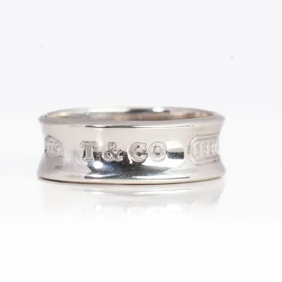 Authentic Tiffany & Co .925 Sterling Silver 1837 Band Ring Size 8 - Picture 1 of 6